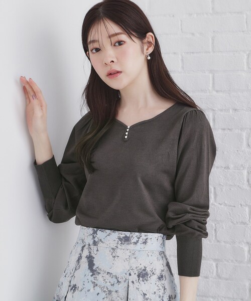 index（インデックス） ニット セーター 「5color/XS-LLsize」パール調