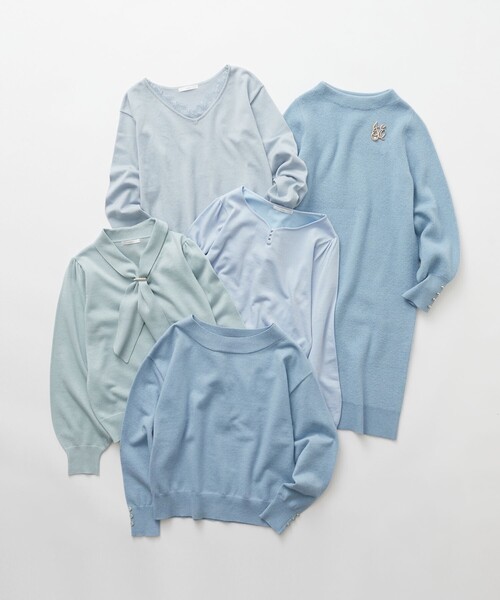 ＼＼♡／／ページ index ニット セーター 「5color/XS-LLsize」パール調デザイン