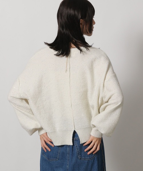 LAKOLE（ラコレ） ニット セーター スパンコールニットプルオーバー