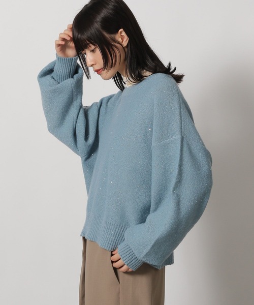 LAKOLE（ラコレ） ニット セーター スパンコールニットプルオーバー