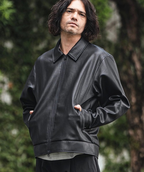 MIX 黒 レザージャケット メンズファッション通販 MEN'S BIGI ONLINE STORE (メンズビギ