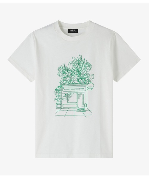 【関税込み】A.P.C. オレンジ Boxy Tab Tシャツ Boxy Tab T-shirt | Mineral-dyed organic jersey | A.P.C.