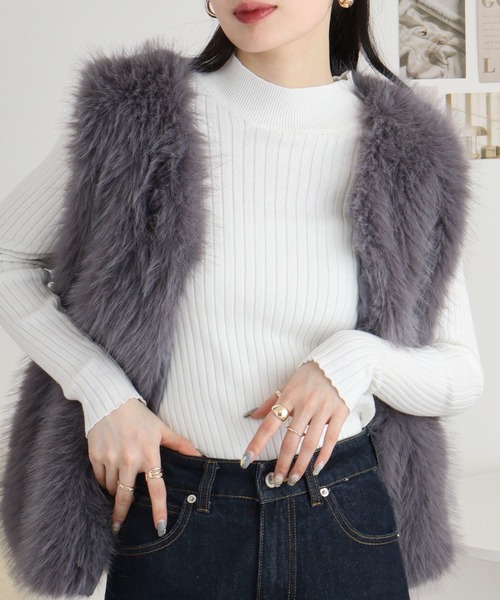 atONE（アットワン） ニット セーター ハイネックリブニットトップス