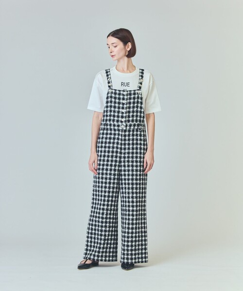 グレースクラス　サロペット GRACE CLASS パンツ チェックツイードサロペット レディース