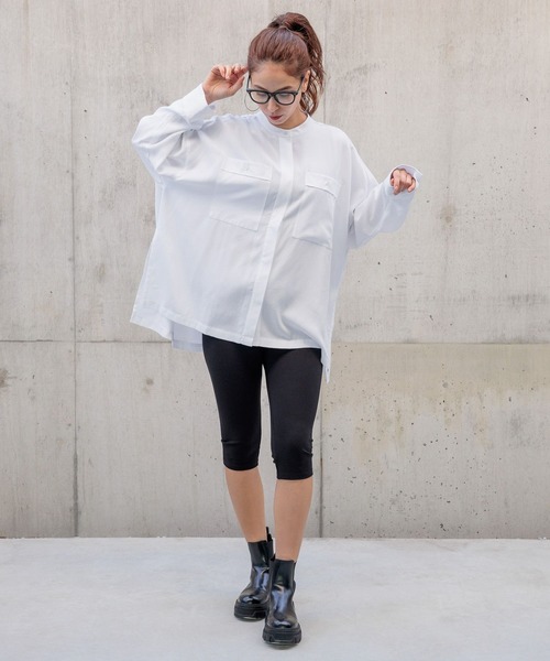 HEREIAM ブラウス シャツ 「HEREIAM」ドレープワークシャツ HEREIAM ブラウス シャツ 「HEREIAM」ドレープワークシャツ
