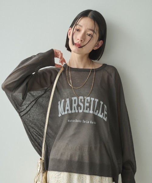 LE STREGHE 売れ筋商品|||ル ストレーゲ ニット&セーター アウター レディース Sweaters Azure Shelly island ニット セーター ルーズシアーロゴニット
