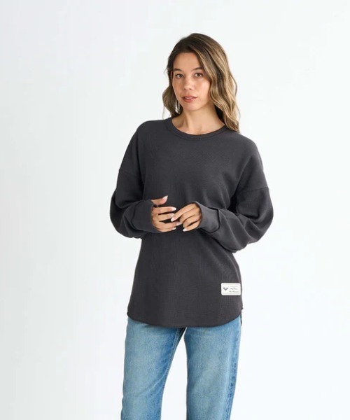 tシャツ AS YOU WISH L/S/ロキシーワッフル長袖ロンT レディース