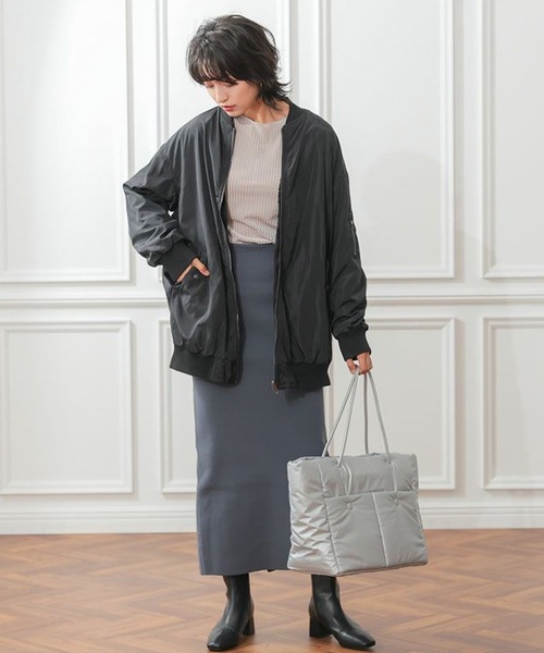 コート アウター リバーシブルMA-1裏ボアブルゾン レディース