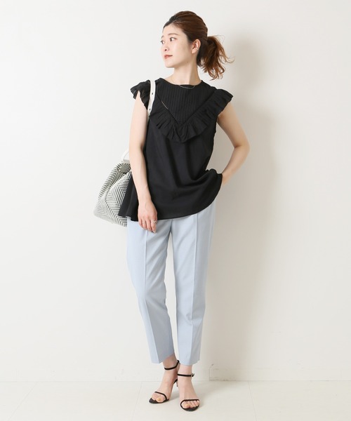 「Spick & Span」 ノースリーブブラウス FREE ピンク レディース Spick & Span（スピックアンドスパン）の「シャーリング