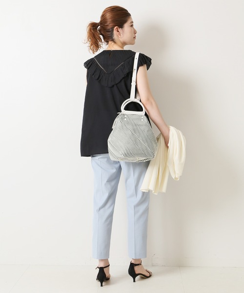 「Spick & Span」 ノースリーブシャツ - ブルー レディース Spick＆Span 「Spick & Span」 ノースリーブブラウス FREE