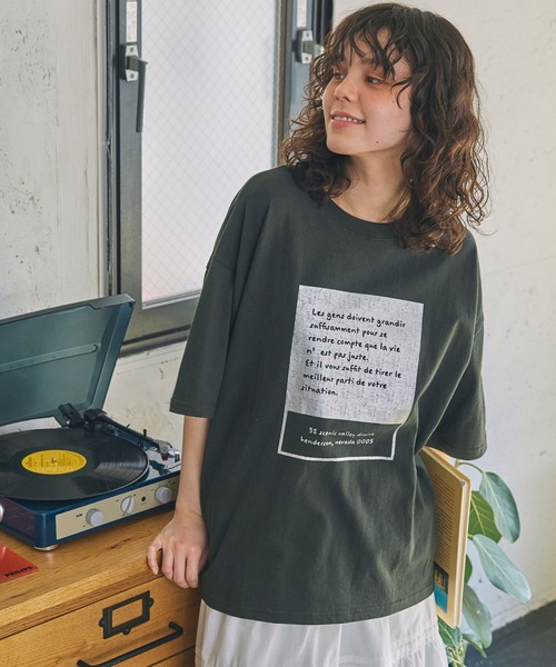tシャツ Tシャツ メッセージロゴプリント半袖Tシャツ レディース tシャツ アソート メッセージ ロゴ グラフィック 半袖Tシャツ