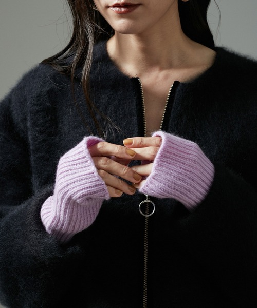 「WILLIAM BRUNTON」 手袋 FREE ライトグレー レディース_画像3