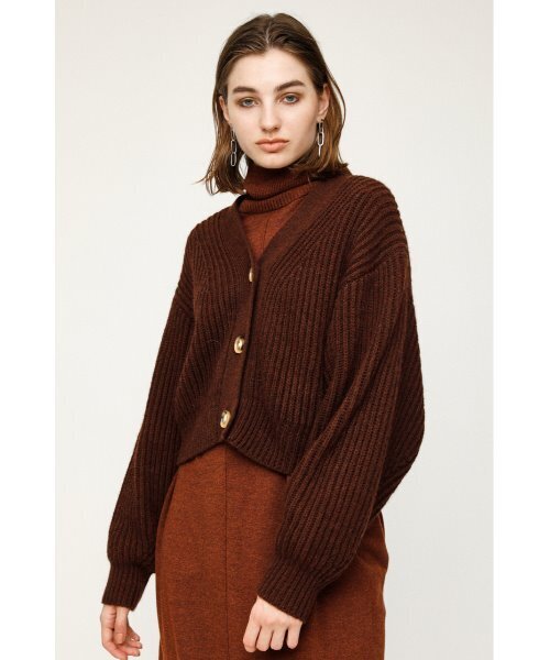 「SLY」 ニットカーディガン FREE ブラック レディース_画像4