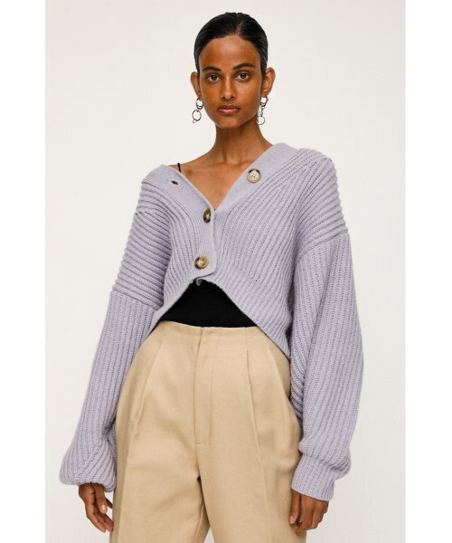 「SLY」 ニットカーディガン FREE ブラック レディース_画像5