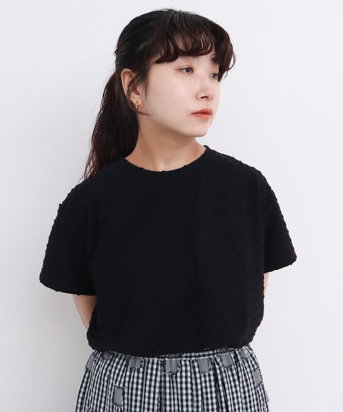 tシャツ 小ドットパイルＴシャツ レディース