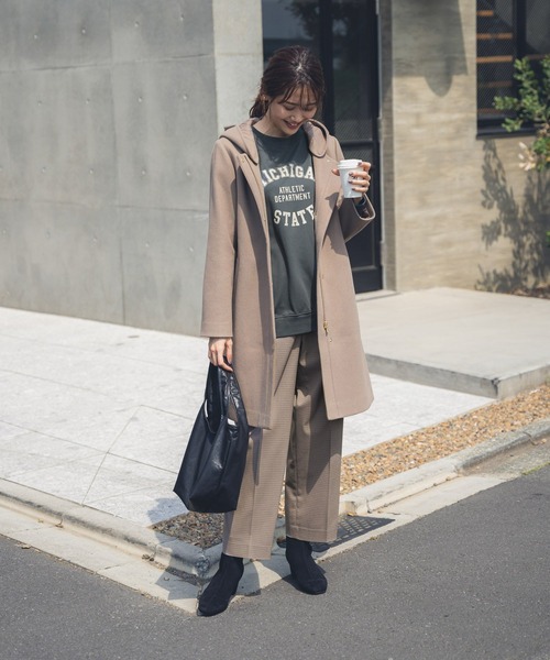 「GLOBAL WORK」 コート X-LARGE アイボリー レディース_画像2