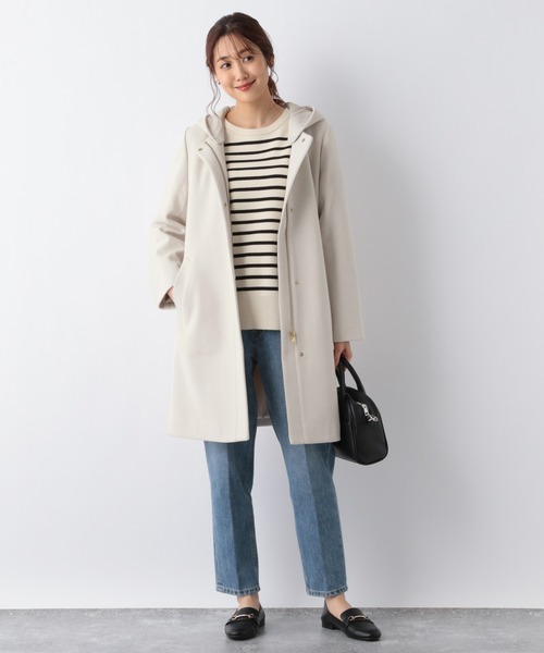 「GLOBAL WORK」 コート X-LARGE アイボリー レディース_画像7