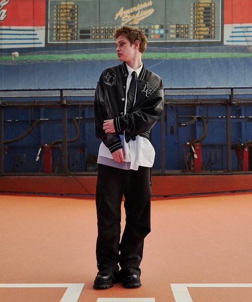 VI E DIT スタジャン Urban grunge sweatshirt stadium jacket