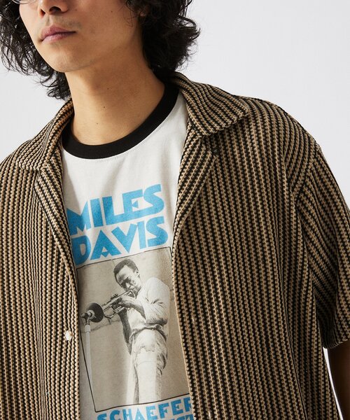 JOURNAL STANDARD relume シャツ ストライプ カラーレース 半袖