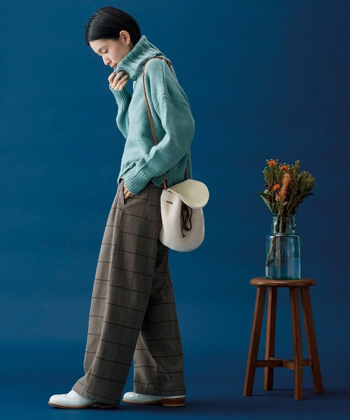 「Sunny clouds」 タートルネックニット M ブルー レディース_画像2