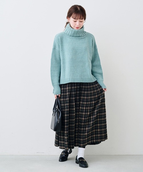 「Sunny clouds」 タートルネックニット M ブルー レディース_画像8