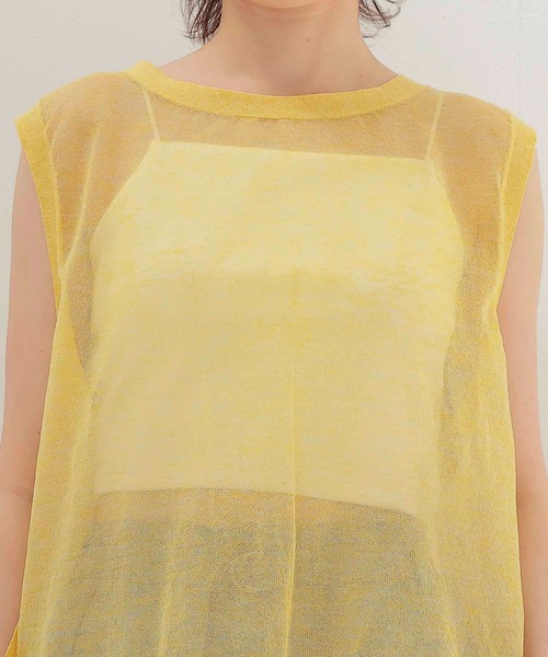 ニット セーター ALLONGE sheer sleeveless pull(シアースリーブレスプルオーバー) レディース DRESSLAVE ニット セーター ALLONGE sheer sleeveless pull
