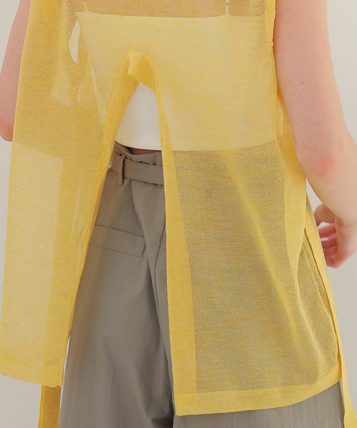 ニット セーター ALLONGE sheer sleeveless pull(シアースリーブレスプルオーバー) レディース DRESSLAVE ニット セーター ALLONGE sheer sleeveless pull