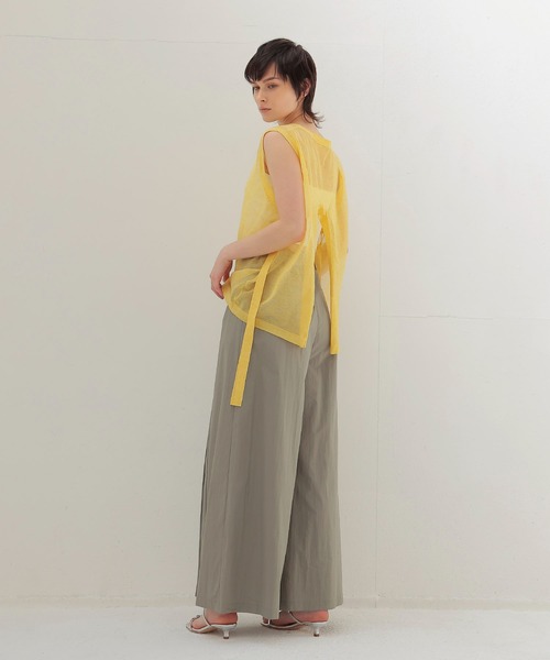 DRESSLAVE ニット セーター ALLONGE sheer sleeveless pull