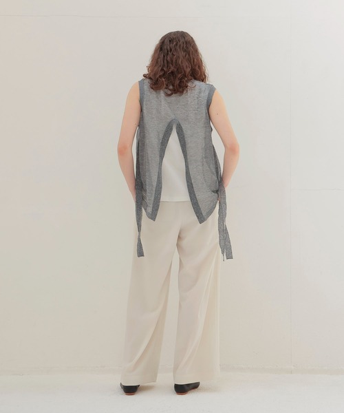 DRESSLAVE ニット セーター ALLONGE sheer sleeveless pull