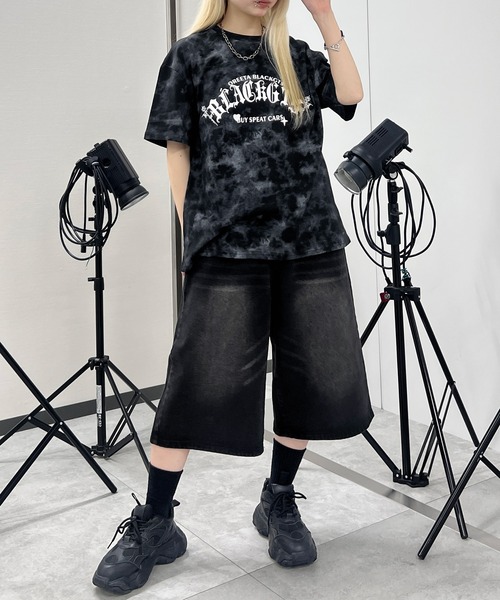 tシャツ 半袖 ゴシックロゴタイダイビッグT レディース メンズ