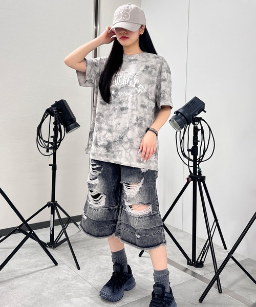 tシャツ ゴシックロゴタイダイビッグT レディース メンズ
