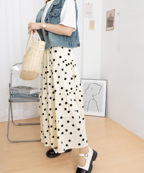 miniministore（ミニミニストア） スカート ドット柄ティアード