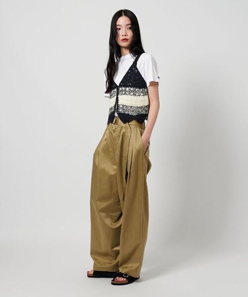 ベスト ジレ 「別注」「LOGAN knitting mills」ニット ベスト -2WAY- レディース