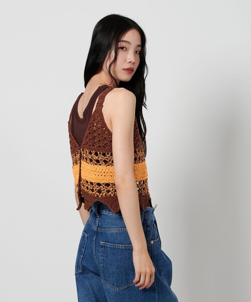 ベスト ジレ 「別注」「LOGAN knitting mills」ニット ベスト -2WAY- レディース