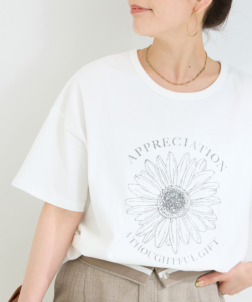B.C STOCK tシャツ 手洗い可 / ボタニカルモチーフTEE