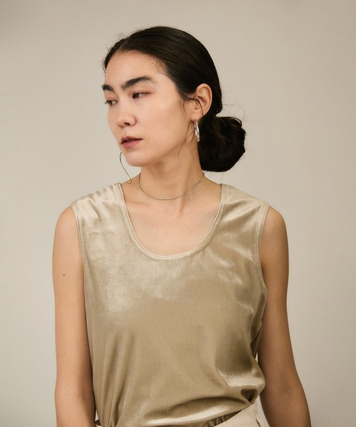 ADAM ET ROPE ノースリーブ ADAM ET ROPE'｜【WEB限定】バイカラーノースリーブワンピース