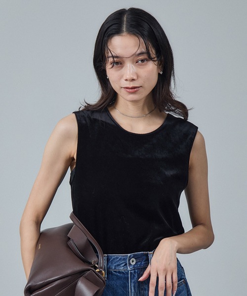 ADAM ET ROPE ノースリーブ ADAM ET ROPE'｜【WEB限定】バイカラーノースリーブワンピース