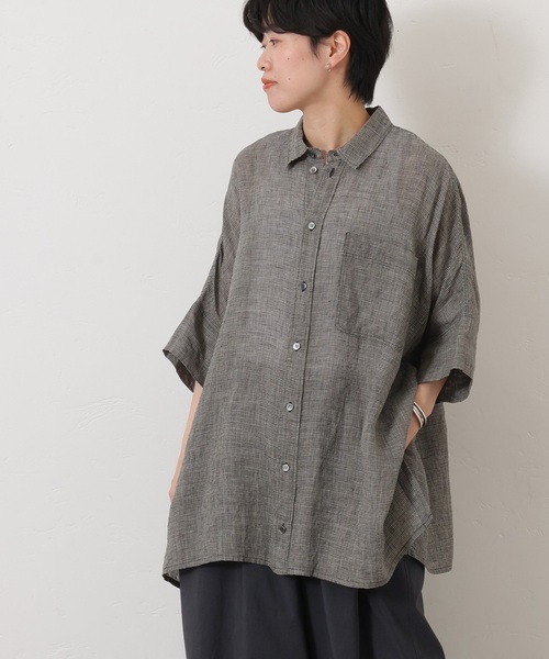 JOURNAL STANDARD LUXE ブラウス シャツ 60リネンガーゼ ワイド