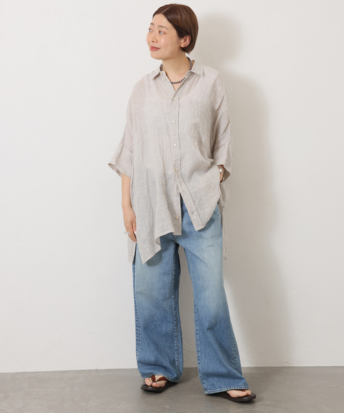 JOURNAL STANDARD LUXE ブラウス シャツ 60リネンガーゼ ワイド