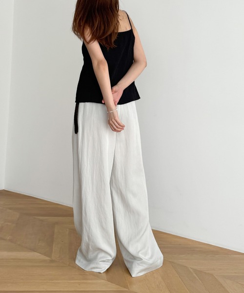 MAX MARA PALIO ツイル パンツ Oggi4月号掲載/洗える】シルキーストレッチ パラシュートパンツ