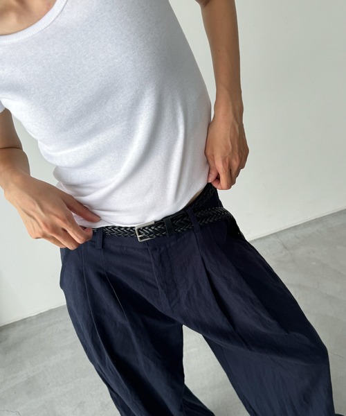 El mar ベルト付きヘビーツイルタックパンツ CANAL JEAN（キャナルジーン）の「El mar ベルト付きヘビー