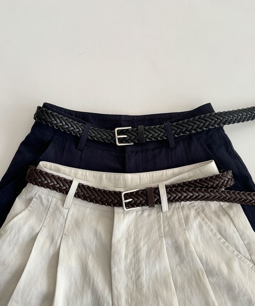 CANAL JEAN パンツ El mar ベルト付ライトツイルタック