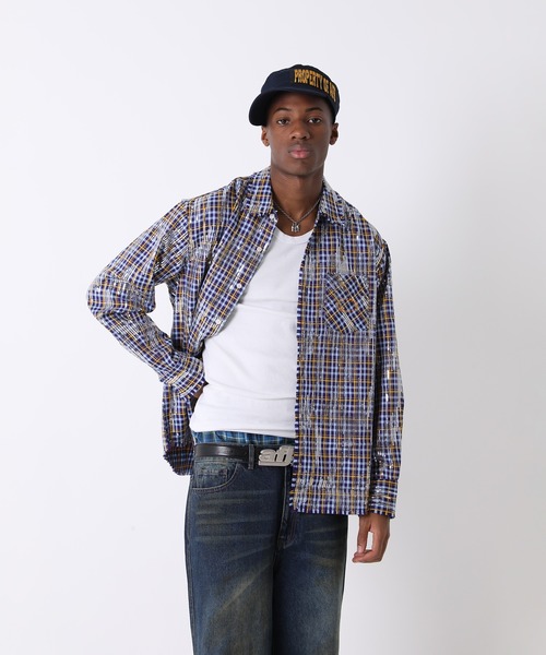 AFB シャツ SPANGLE SHIRTS L/S メンズ : ZOZOTOWN Yahoo!店