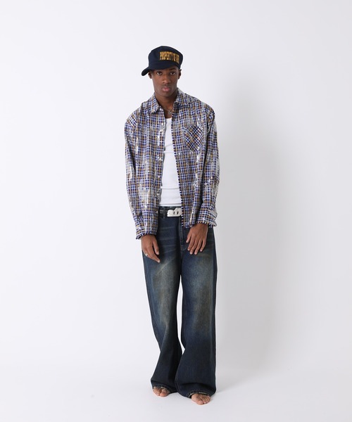 AFB（エーエフビー） シャツ SPANGLE SHIRTS L/S メンズ : ZOZOTOWN