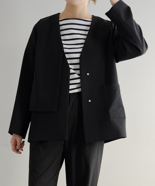 美品♪ イアパピヨネ SUM1 STYLE ノーカラージャケット カーディガン 美品♪ イアパピヨネ SUM1 STYLE ノーカラージャケット