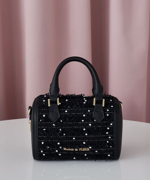 Maison de FLEUR（メゾンドフルール） ボストンバッグ LINTONツイード