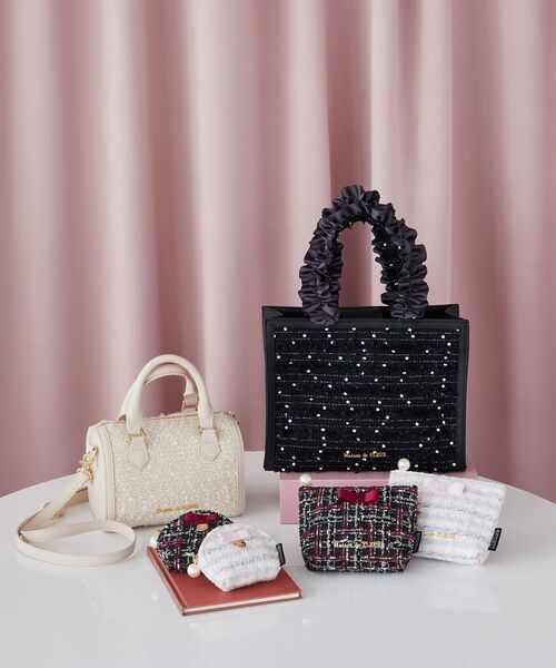Maison de FLEUR（メゾンドフルール） ボストンバッグ LINTONツイード