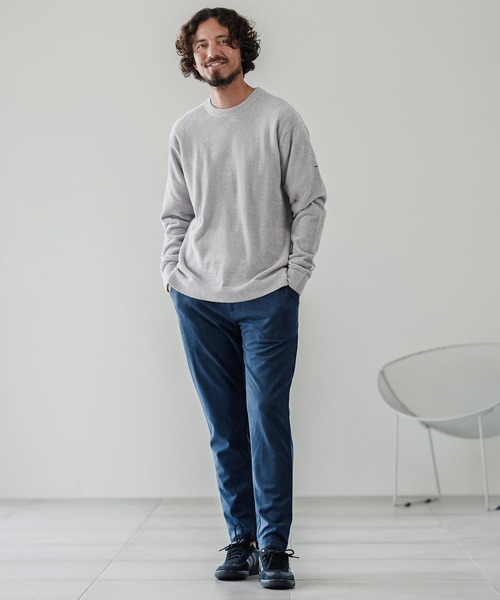 セーター ニット mn3142-シャギー-クルーニット-サイセンタク メンズ