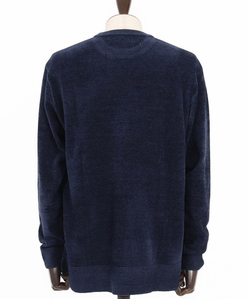 セーター ニット mn3142-シャギー-クルーニット-サイセンタク メンズ