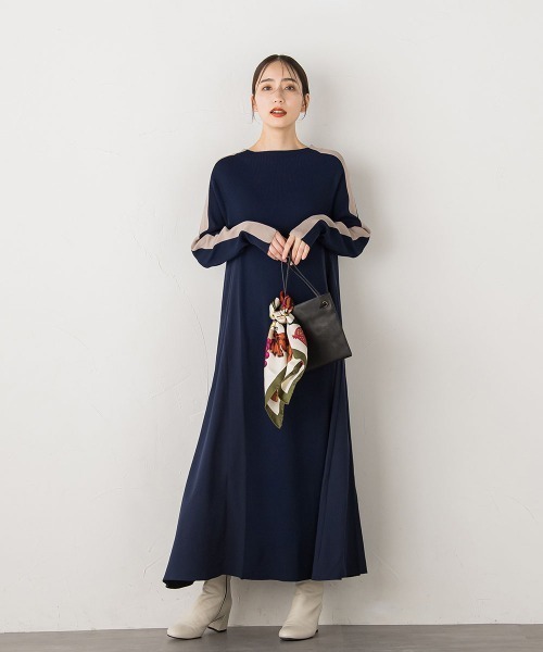 「Droite lautreamont」 ニットワンピース M ブラック レディース_画像2